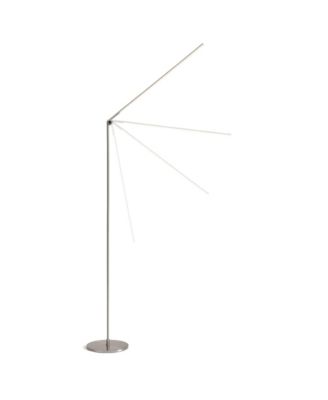 Libra Satin Nickel LED Floor Lamp, Adjustable Head