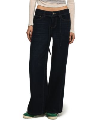 Women's Palazzo Wide-Leg High-Rise Denim Jeans