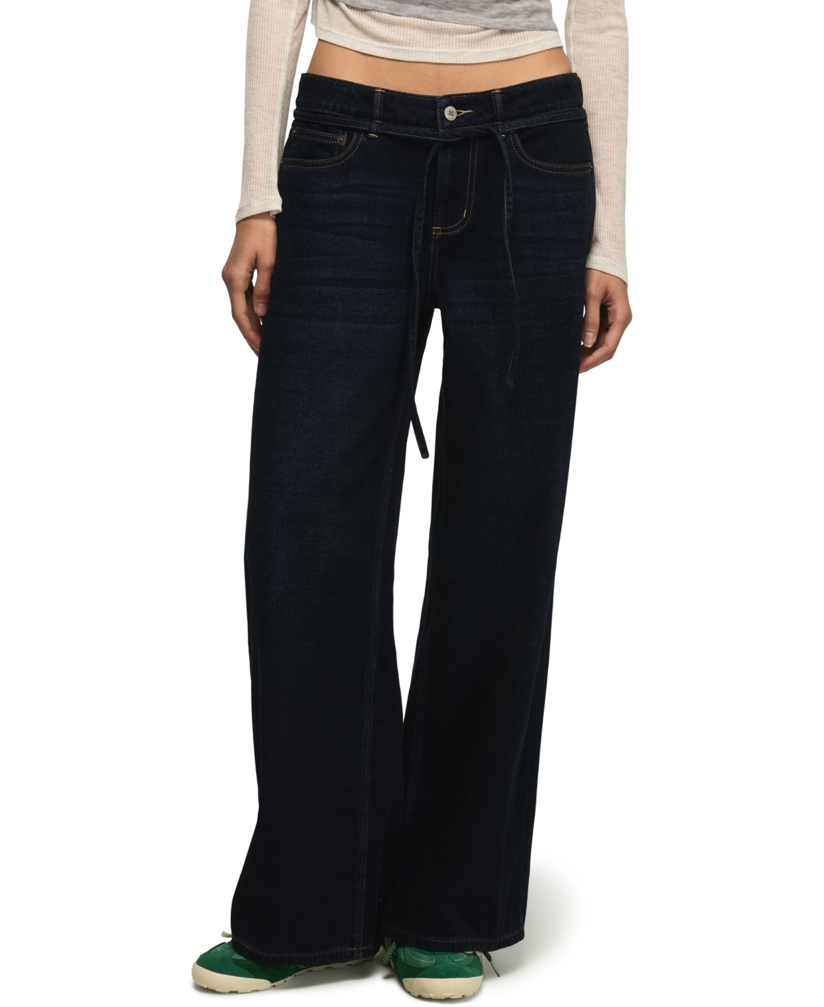 Lucky Brand Women's Palazzo Wide-Leg High-Rise Denim Jeans - Lush Wash