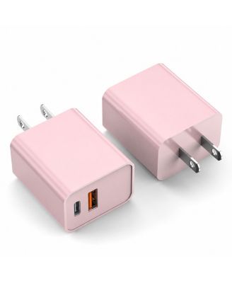 20W Dual Port PD Fast Charging Wall Adapter USB C and A Plug