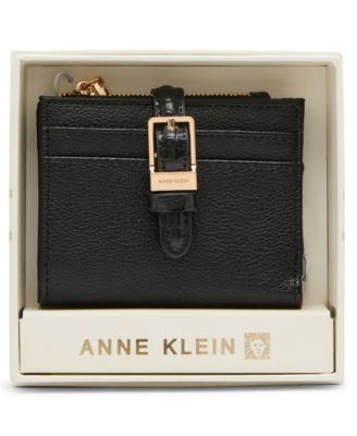 Boxed Buckle Designed Bifold Wallet