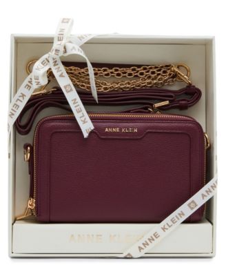 Boxed Double Zipper Medium Camera Crossbody Handbag