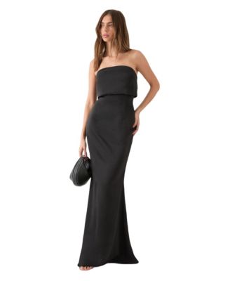 Women's Premium Bandeau Overlay Bridesmaid Dress