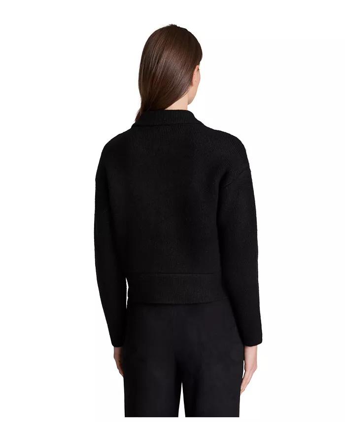 Women's Long Sleeve Collared Utility Sweater Jacket - thumbnail 10