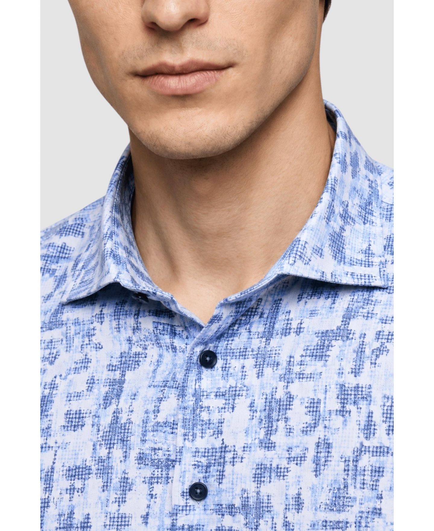Мужская рубашка Garnet Regular-Fit Print Long-Sleeve Button-Down, цвет: Небесно-голубой — фото 4