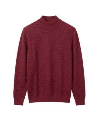 Men's Cable-Knit Merino Wool Turtleneck Sweater