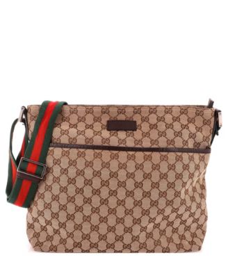 Medium Front Pocket Web Messenger GG Canvas