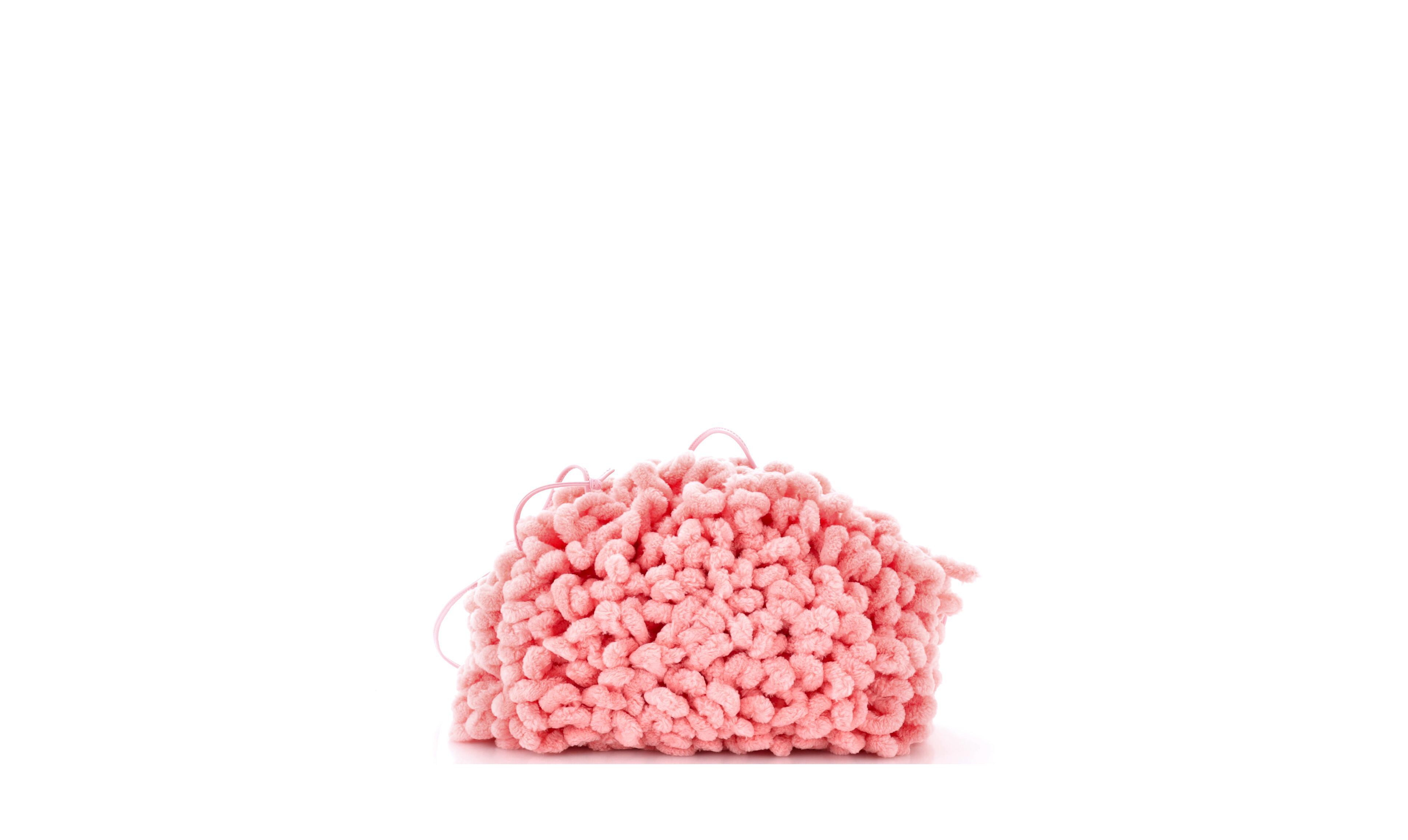 Pre-Owned Bottega Veneta Mini The Wave Pouch Twisted Chenille