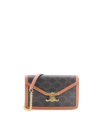 Enveloppe Wallet on Strap Triomphe Coated Canvas