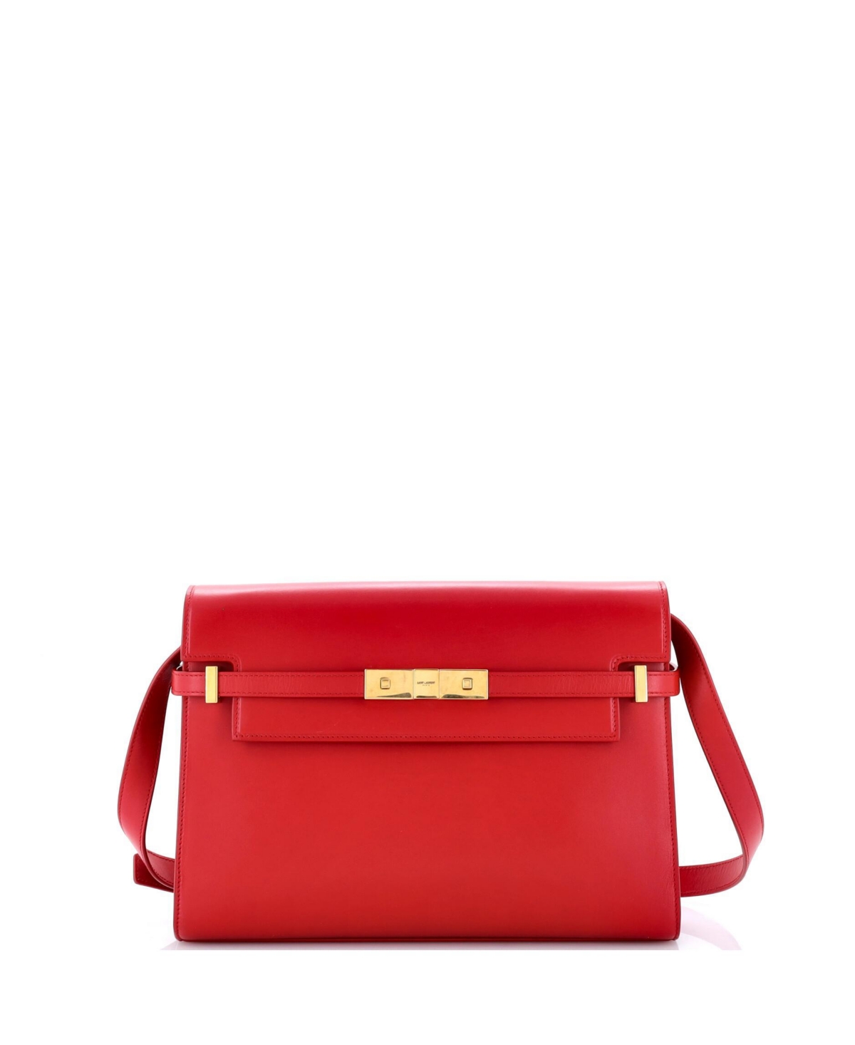 Pre-Owned Saint Laurent Medium Manhattan Shoulder Bag Leather - Red