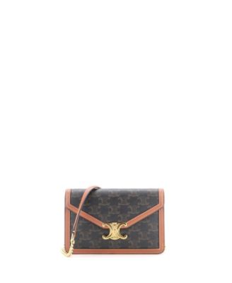Margo Triomphe Wallet on Chain Triomphe Coated Canvas