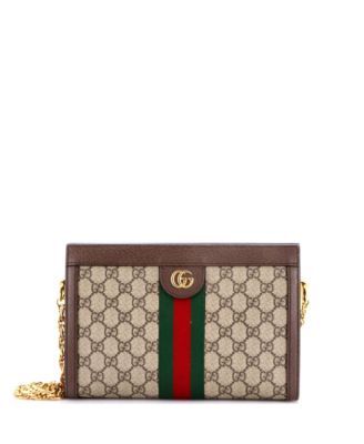 Small Ophidia Chain Shoulder Bag GG Coated Canvas