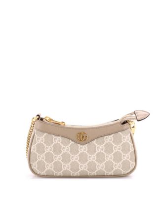 Mini Ophidia Charm Shoulder Bag GG Coated Canvas with Leather