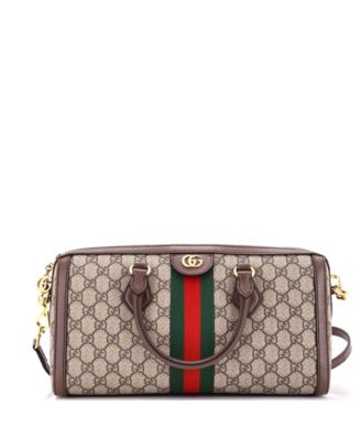 Medium Ophidia Boston Bag GG Coated Canvas