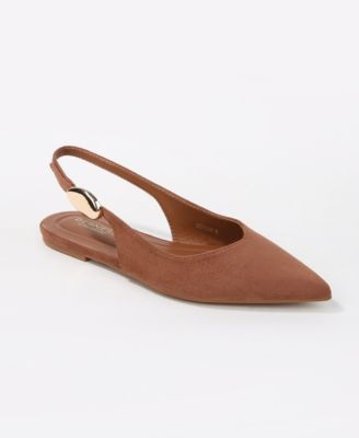 Reed Faux Suede Slingback Flats