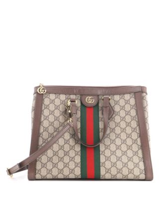 Medium Ophidia Top Handle Tote GG Coated Canvas