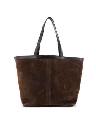 Medium Flip Flap Tote Nubuck with Intrecciato Leather