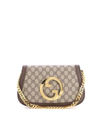 Small Blondie NM Chain Flap Bag GG Coated Canvas