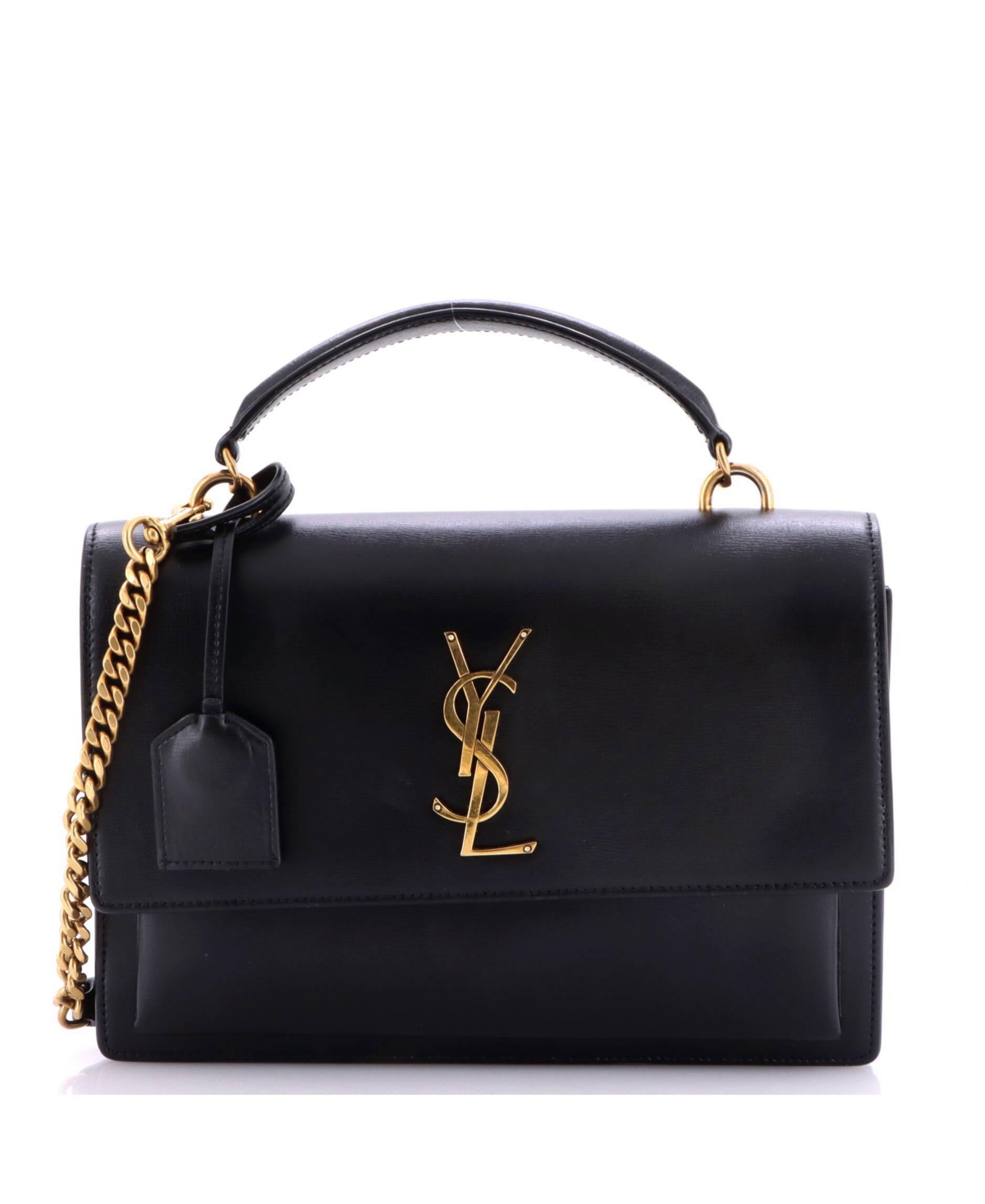Pre-Owned Saint Laurent Medium Sunset Top Handle Shoulder Bag Leather