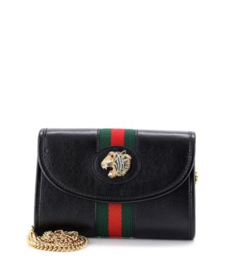 Mini Rajah Web Chain Shoulder Bag Leather