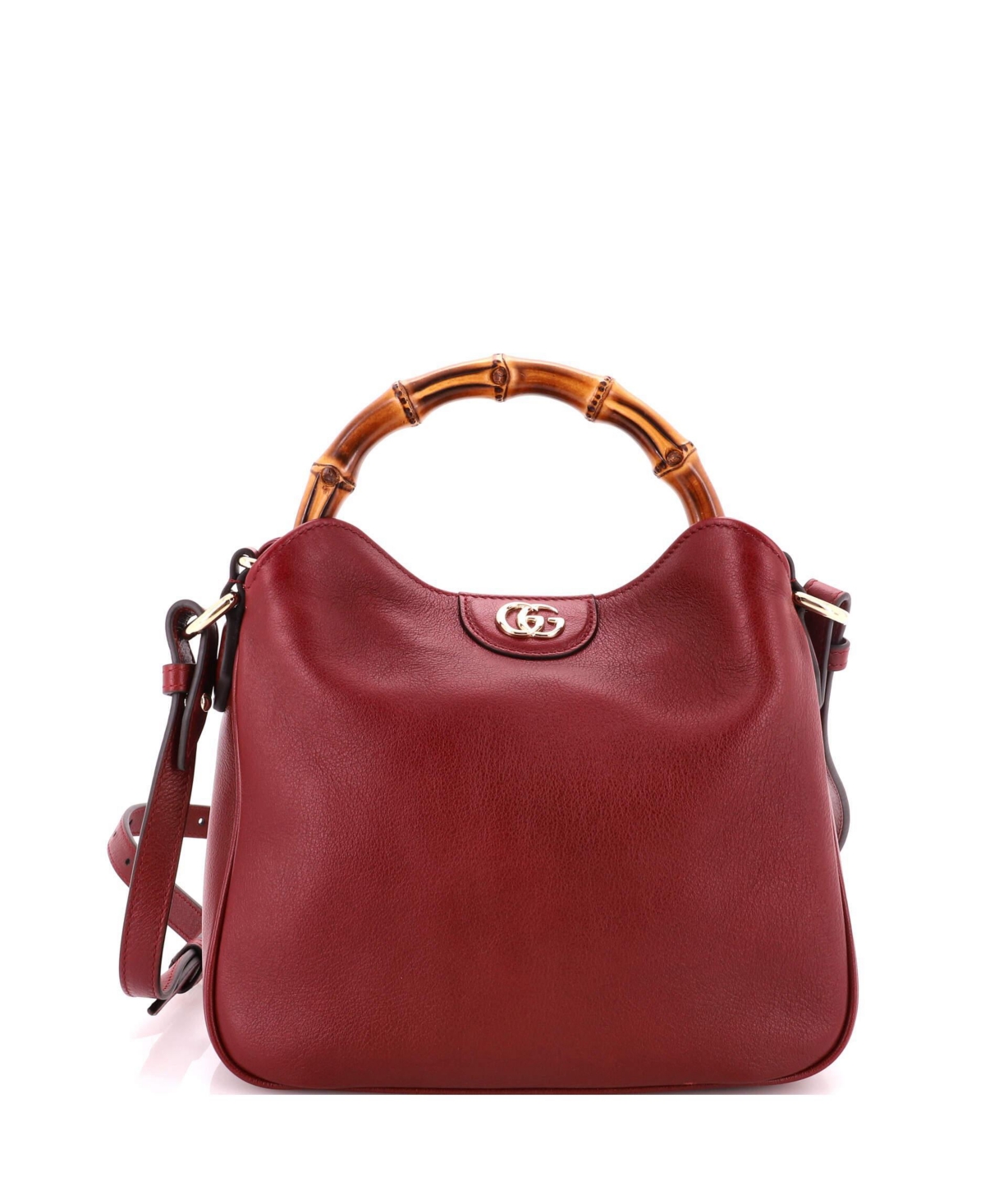 Pre-Owned Gucci Small Diana Nm Bamboo Shoulder Bag Leather - Brown