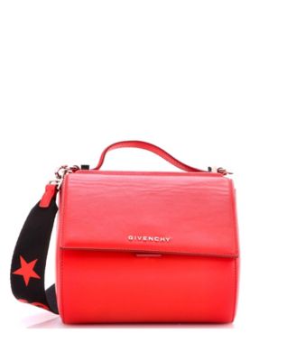 Mini Logo Strap Pandora Box Bag Leather