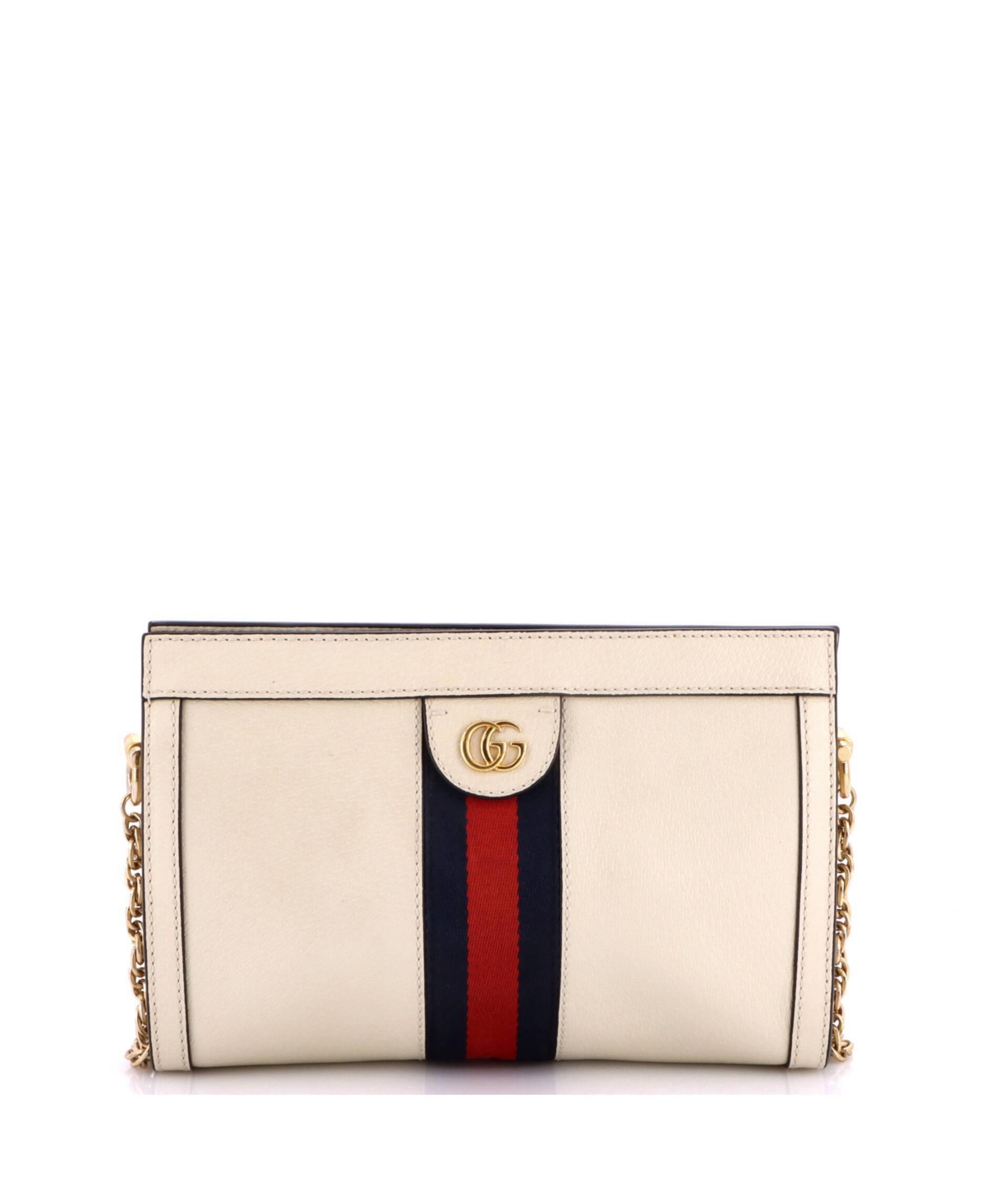 Pre-Owned Gucci Small Ophidia Chain Shoulder Bag Leather - Natural