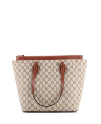 Medium Linea A Zip Tote GG Coated Canvas and Leather
