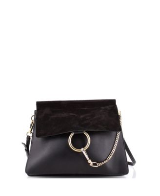 Medium Faye Shoulder Bag Leather and Suede