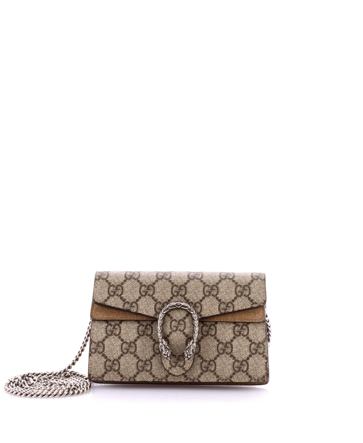Pre-Owned Gucci Super Mini Dionysus Bag Gg Coated Canvas - Brown