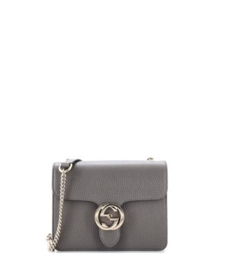 Small Interlocking Shoulder Bag Leather