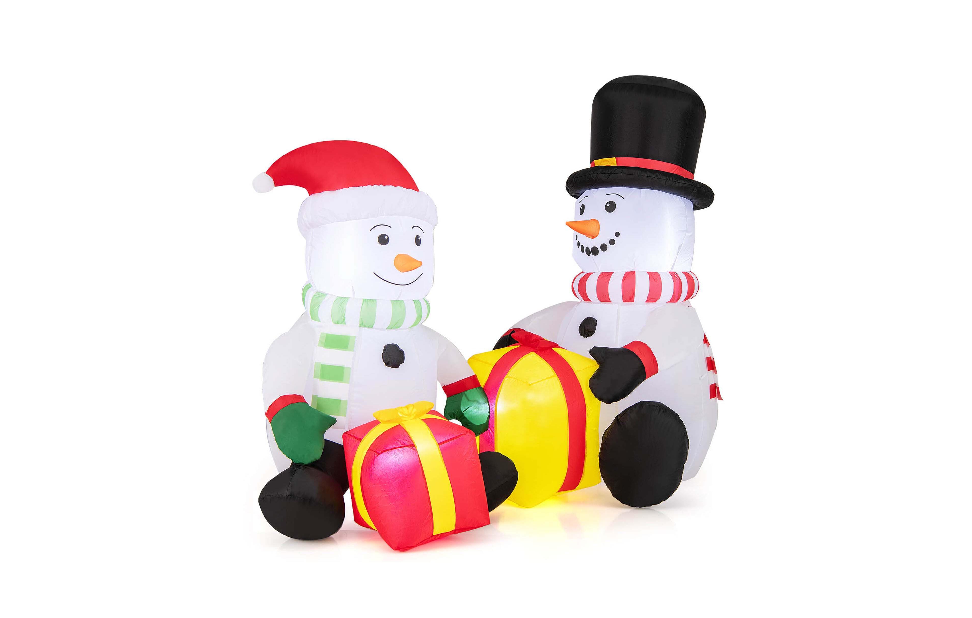 Costway 5FT Christmas Inflatables with Gift Boxes 4 Bright Led Lights for for Party
