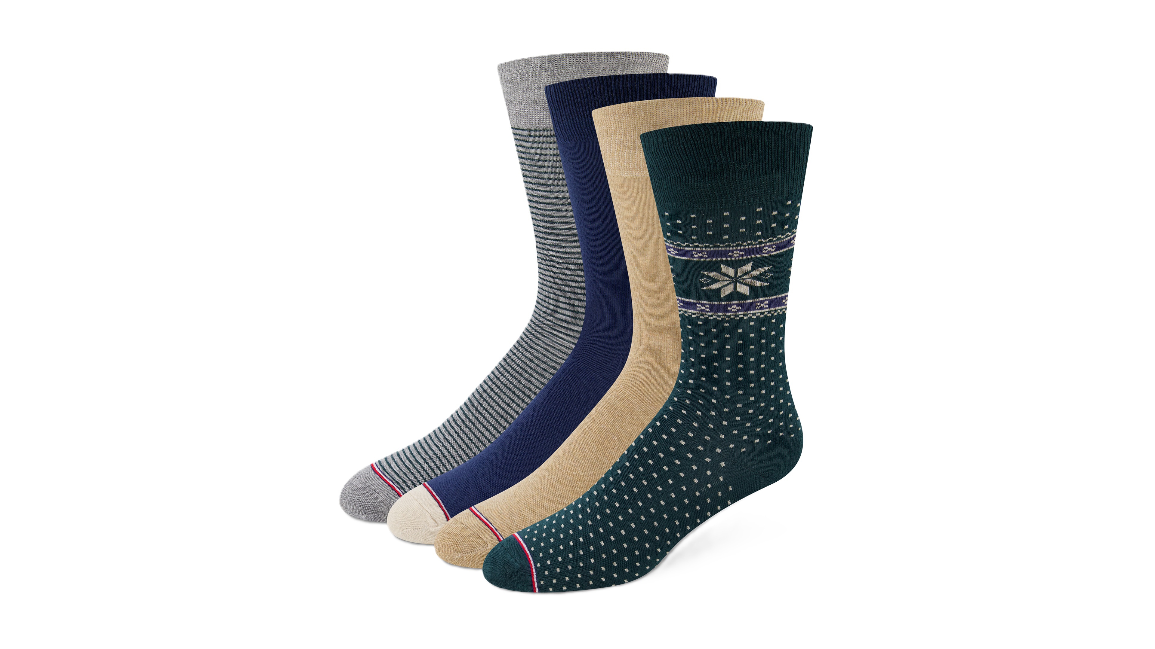 Tommy Hilfiger Men's Holiday Dress Crew Socks, 4-Pack