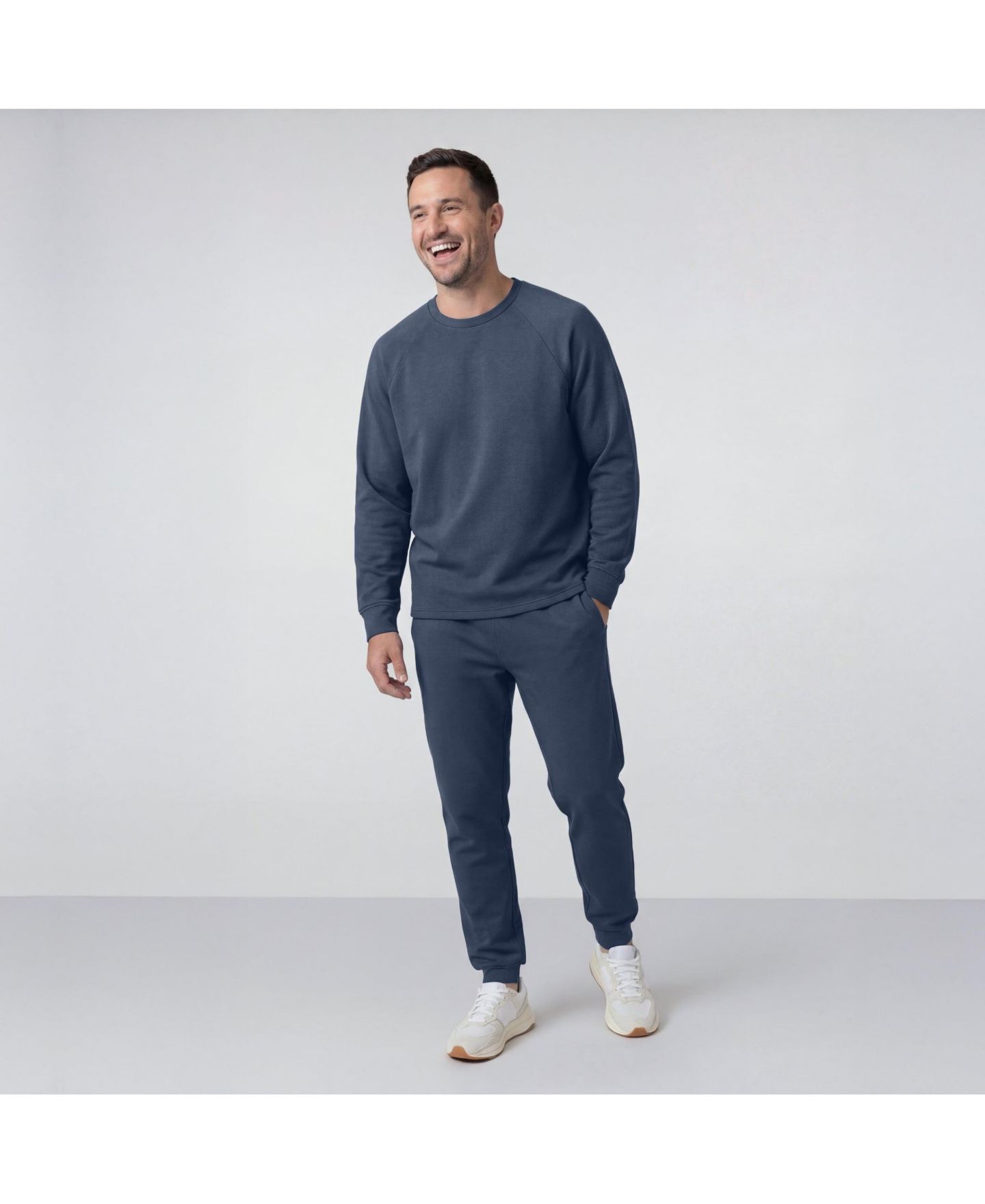 Мужская толстовка Jack Archer Sandwash Crewneck Sweatshirts, цвет: Синий — фото 4
