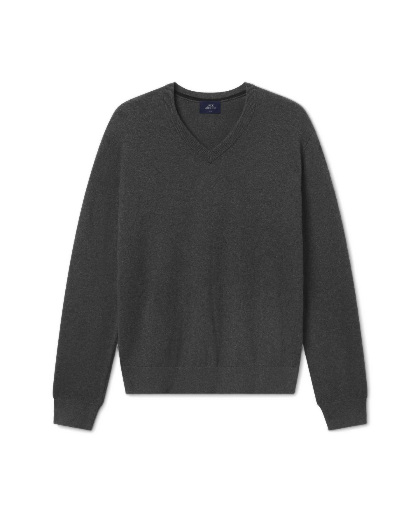 Мужской свитер Jack Archer Anytime V-Neck, цвет: Тёмный меланжевый — фото 2