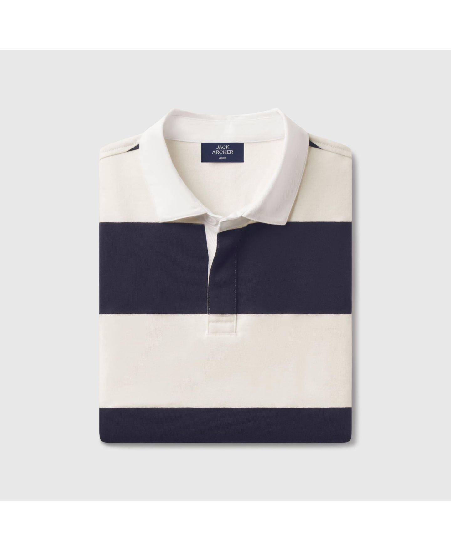 Мужское поло Jack Archer Rugby Polo, цвет: Кремовый / Тёмно-синий — фото 6