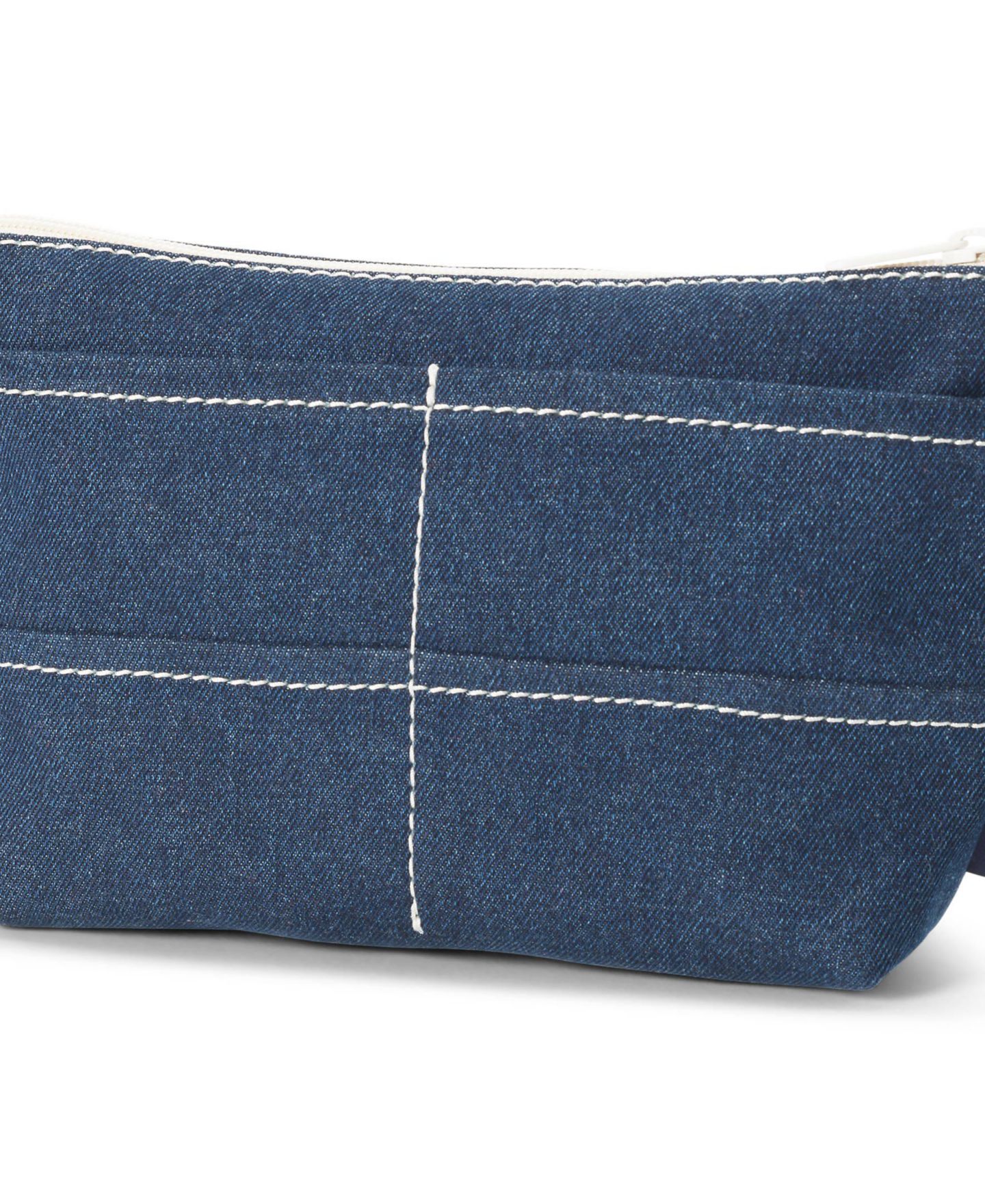 Сумка Lands' End Zip Denim Pouch, цвет: Средняя варка джинсовый — фото 2