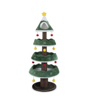 Four Tier Holiday Cat Tree for Multiple Indoor Cats
