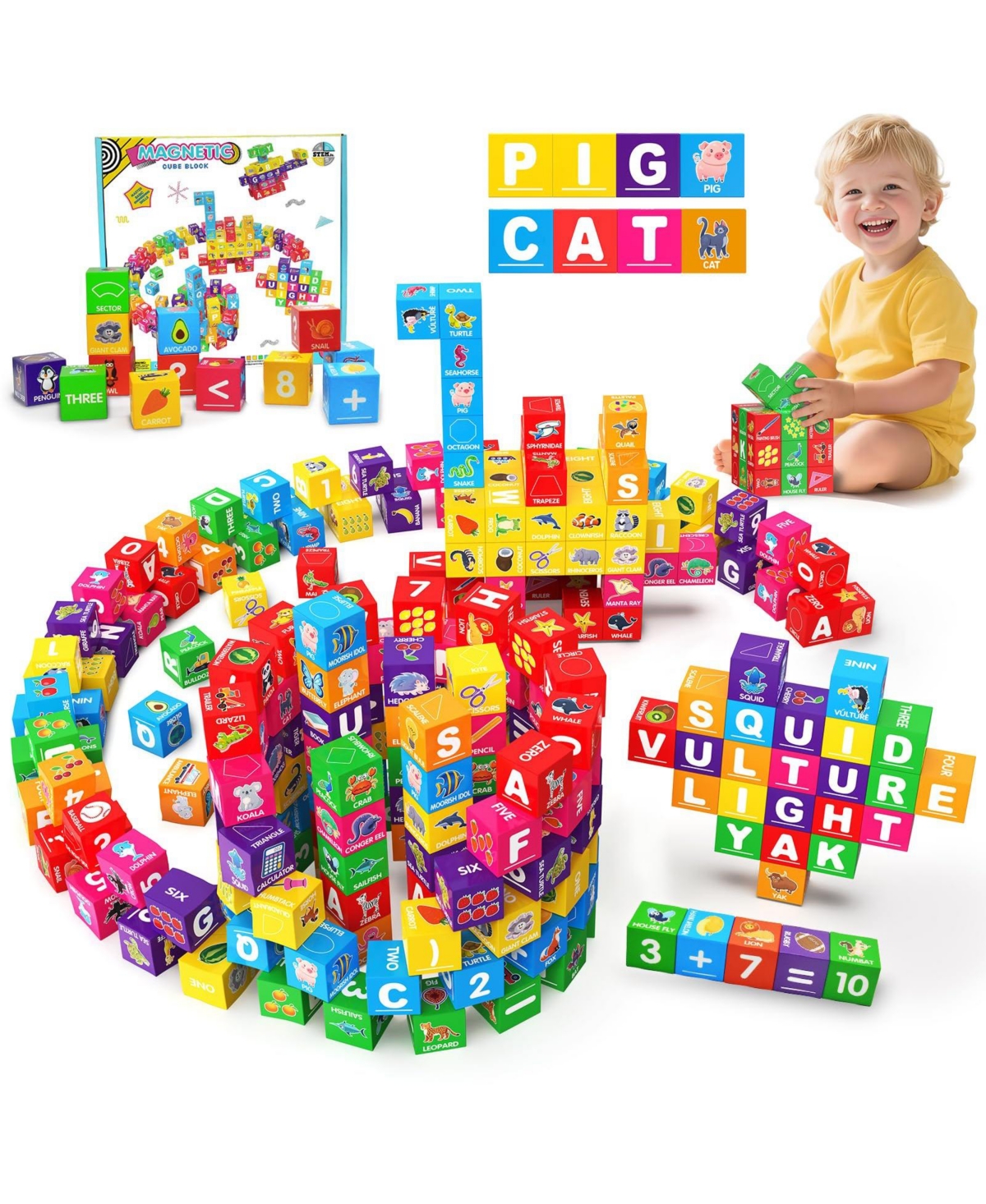 Gnuadz Magnetic 36-Piece Building Blocks, Ages 1-3