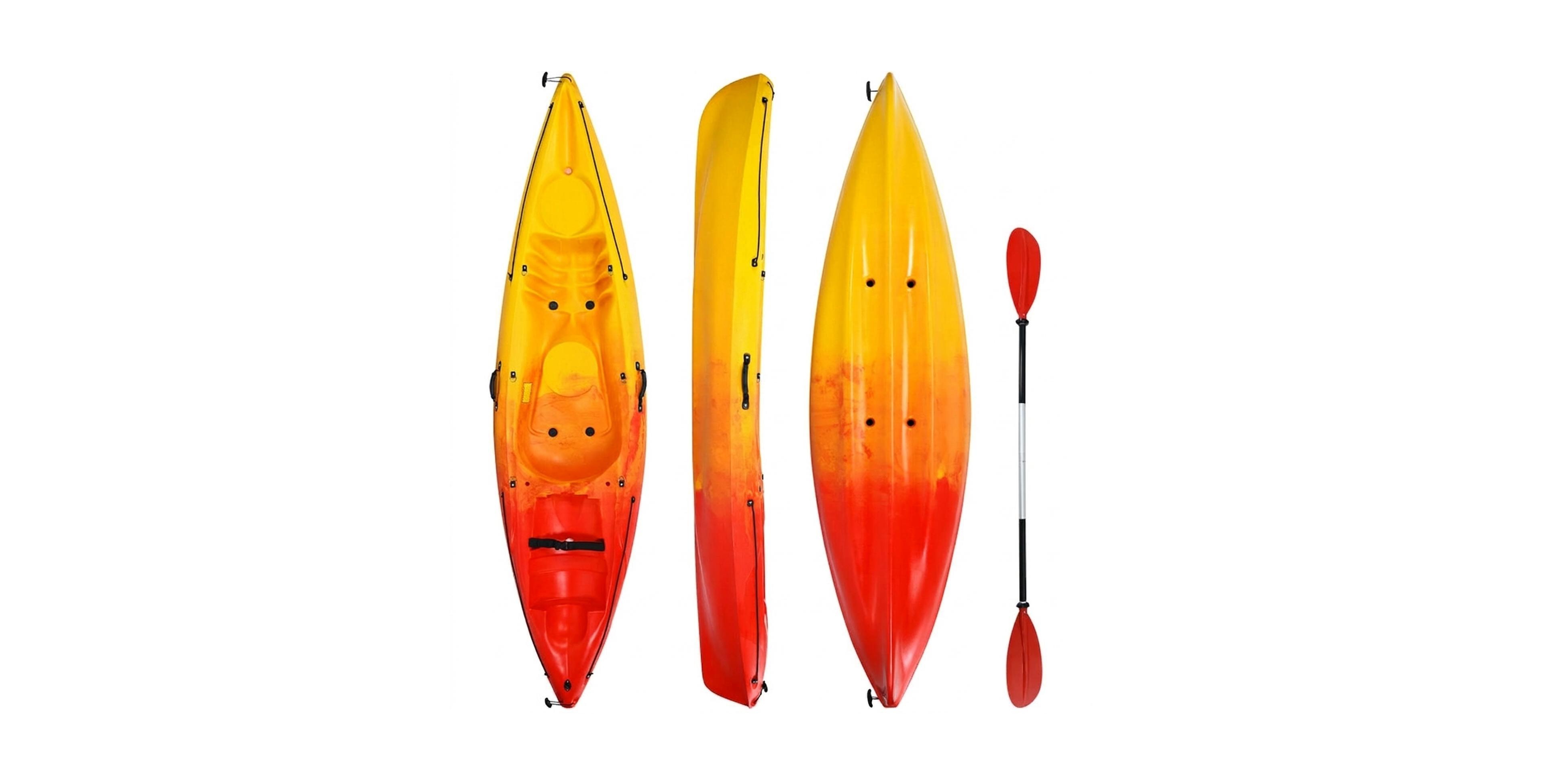 Hongge Single Sit On Top Kayak with Detachable Aluminum Paddle