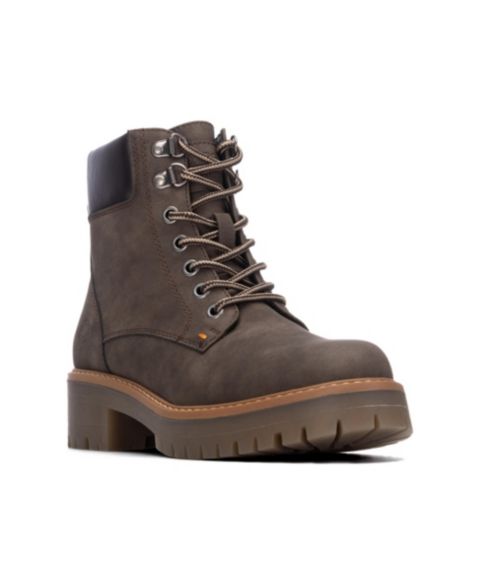 Женские ботинки XTI Combat Slip-Resistant Ankle, цвет: Коричневый