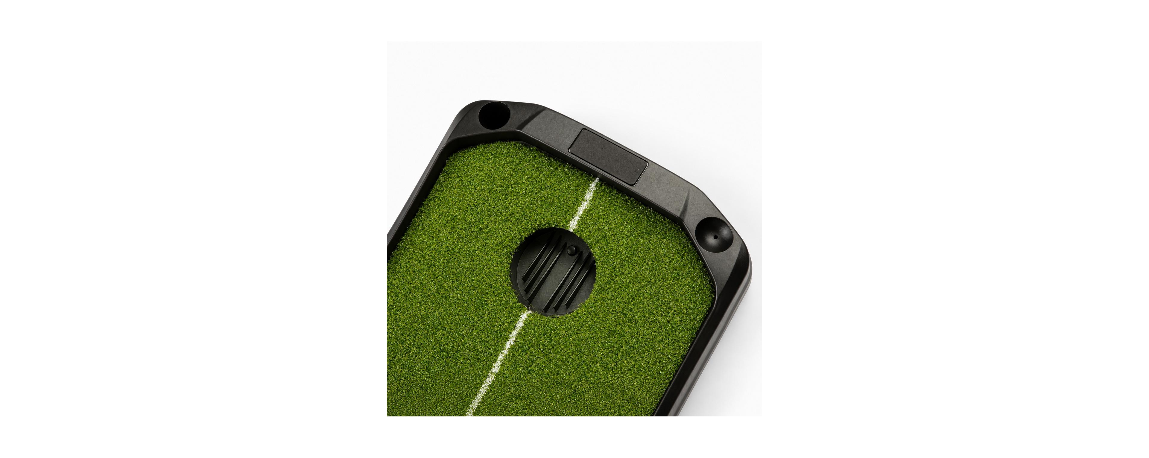 Peneyon 9 Foot Indoor Golf Putting Mat With Automatic Ball Return Realistic Turf Alignment Guide