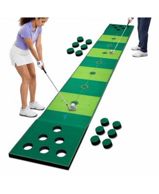 2-4 Player Competitive Golf Putting Game Set Indoor Outdoor Portable Foldable