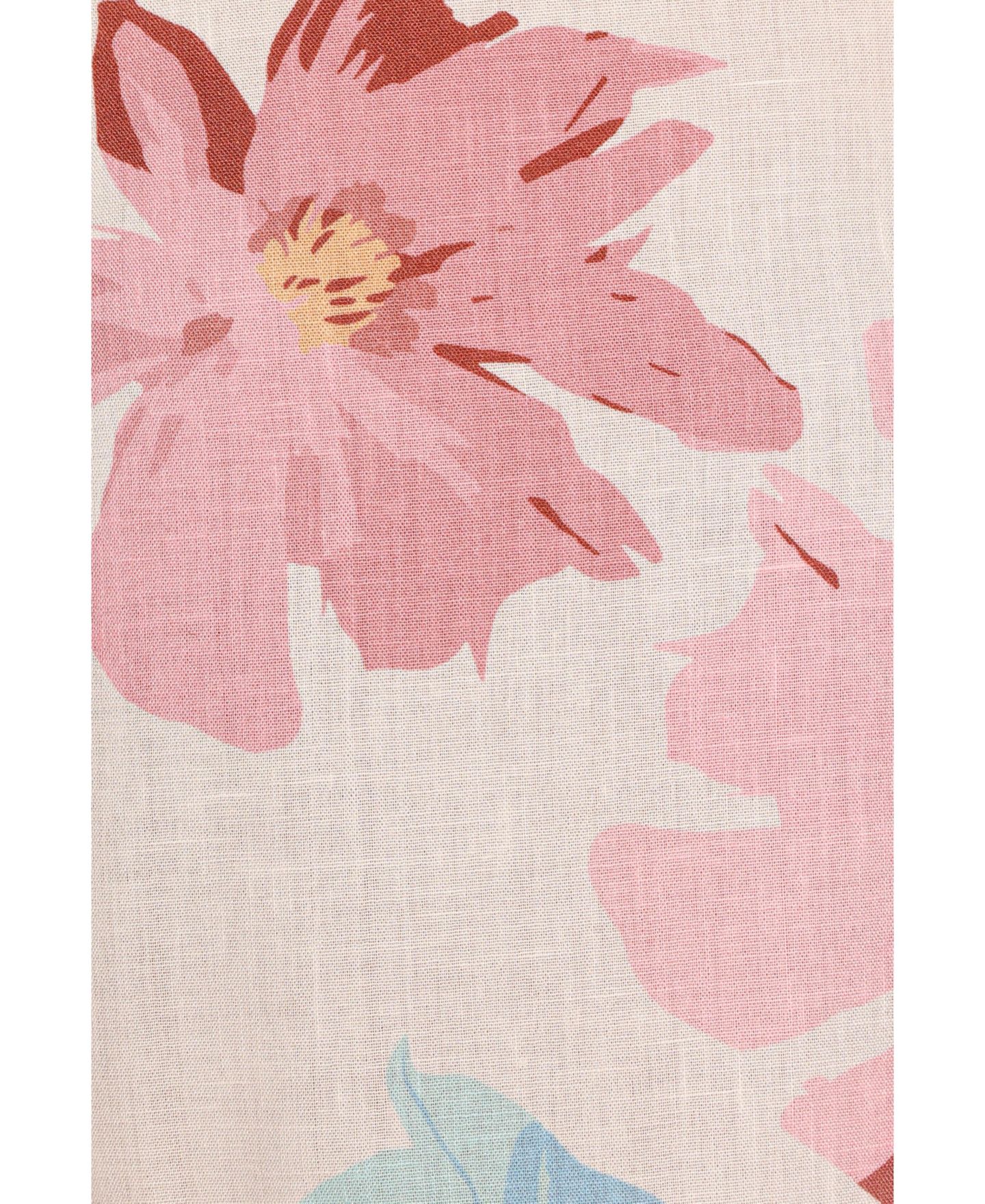 Женский топ Petal and Pup Leni Sleeveless Boat Neck Floral-Print Linen-Blend, цвет: Розовый с принтом — фото 6
