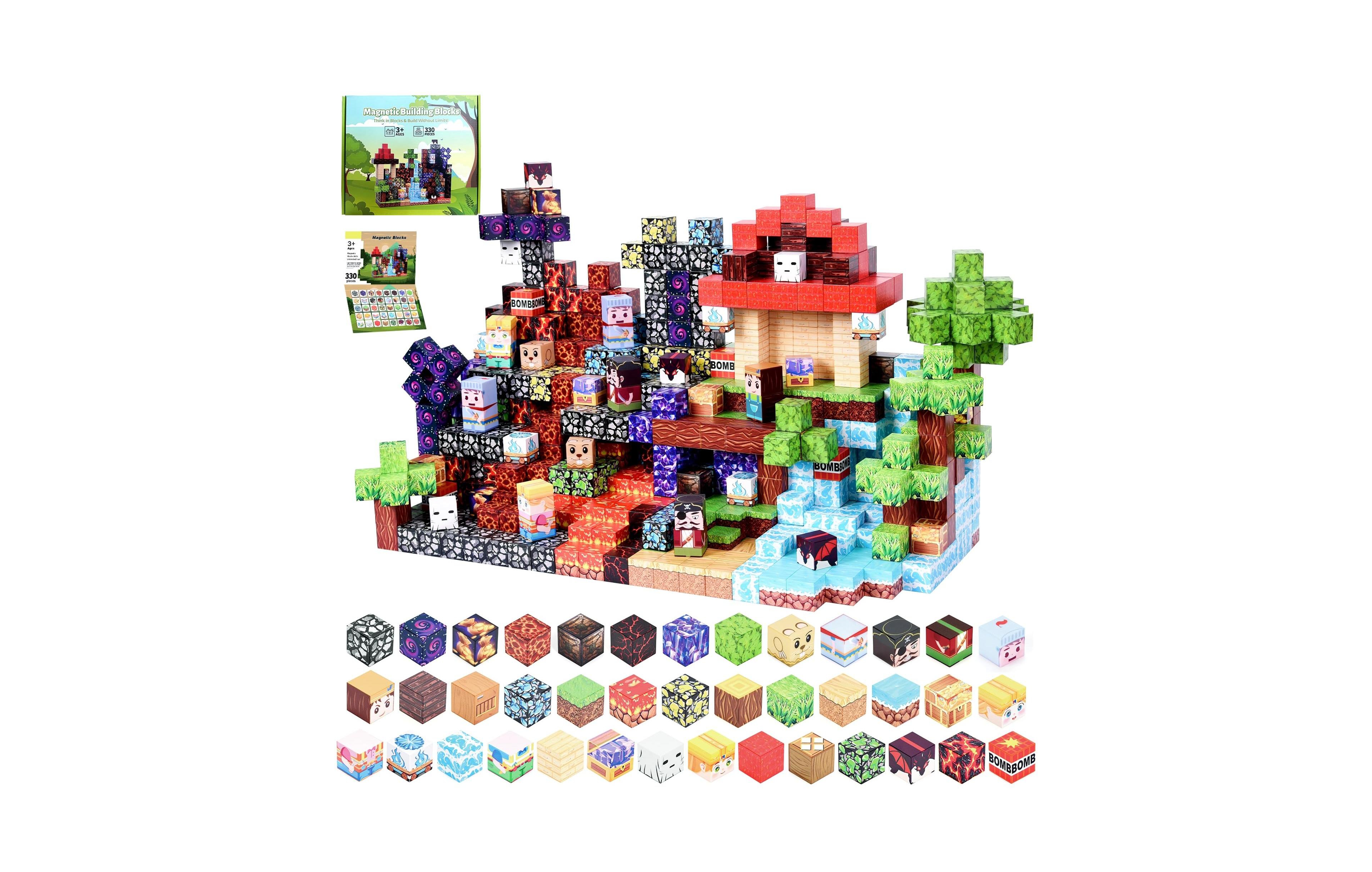Gnuadz Magnetic 330-Piece Building Blocks, Ages 3-12