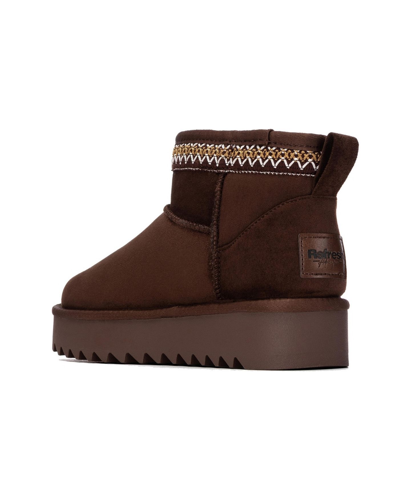 Женские ботинки XTI Platform Suede Ankle Booties Refresh Collection, цвет: Коричневый — фото 4