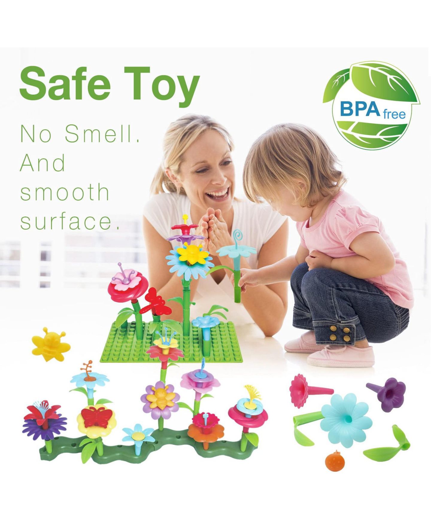 Развивающий конструктор Gnuadz «Цветочный сад», 3-7 лет, цвет: Flower Building Kit — фото 3