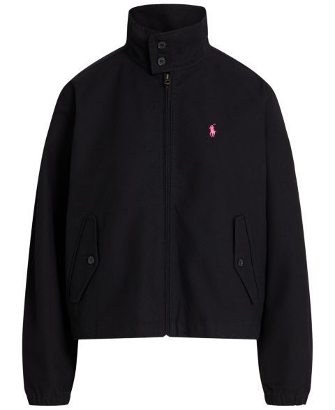 Женская хлопковая куртка Polo Ralph Lauren Pink Pony из канвы, цвет: Чёрный
