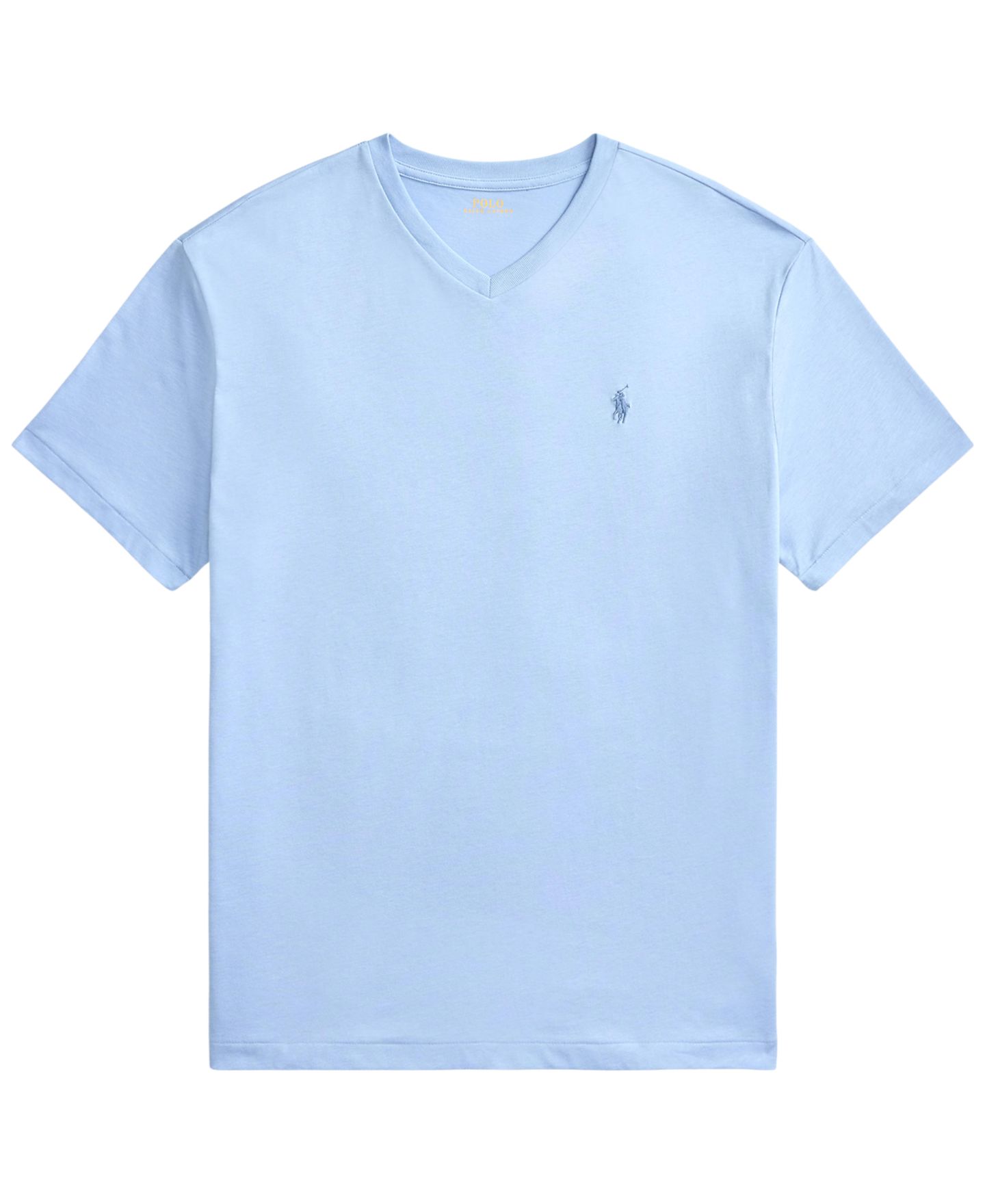 Мужская футболка Polo Ralph Lauren Classic-Fit V-Neck, цвет: Шамбре синий — фото 6