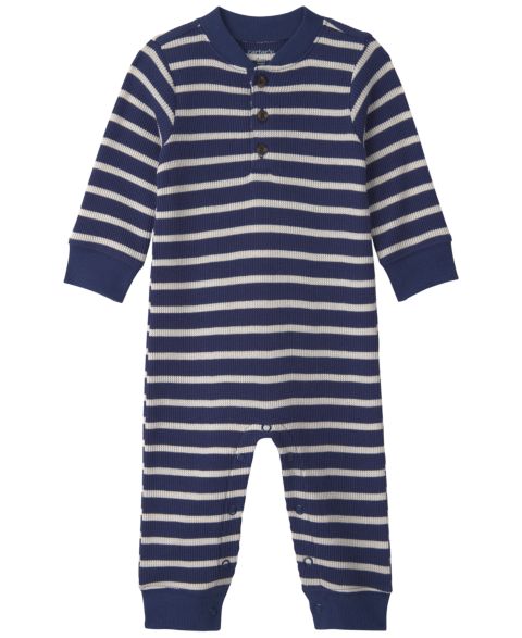 Комбинезон Carter's Thermal Striped для мальчиков-малышей, цвет: Тёмно-синий